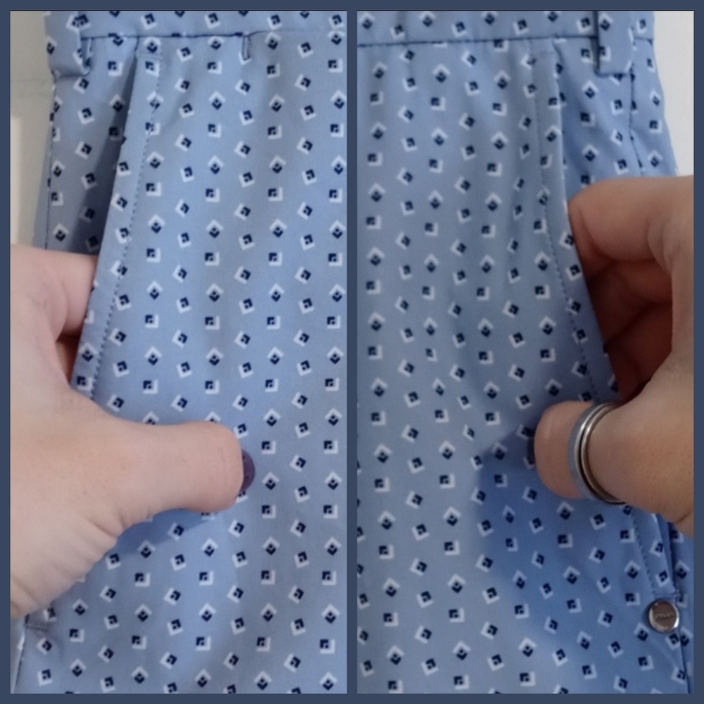 💙RLX Ralph Lauren💙 - Spyglass Blue/White Geometric Print Stretch Short - Picture 7 of 16